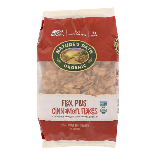 Nature's Path Organic Flax Plus Cereal - Cinnamon - Case Of 6 - 32 Oz.