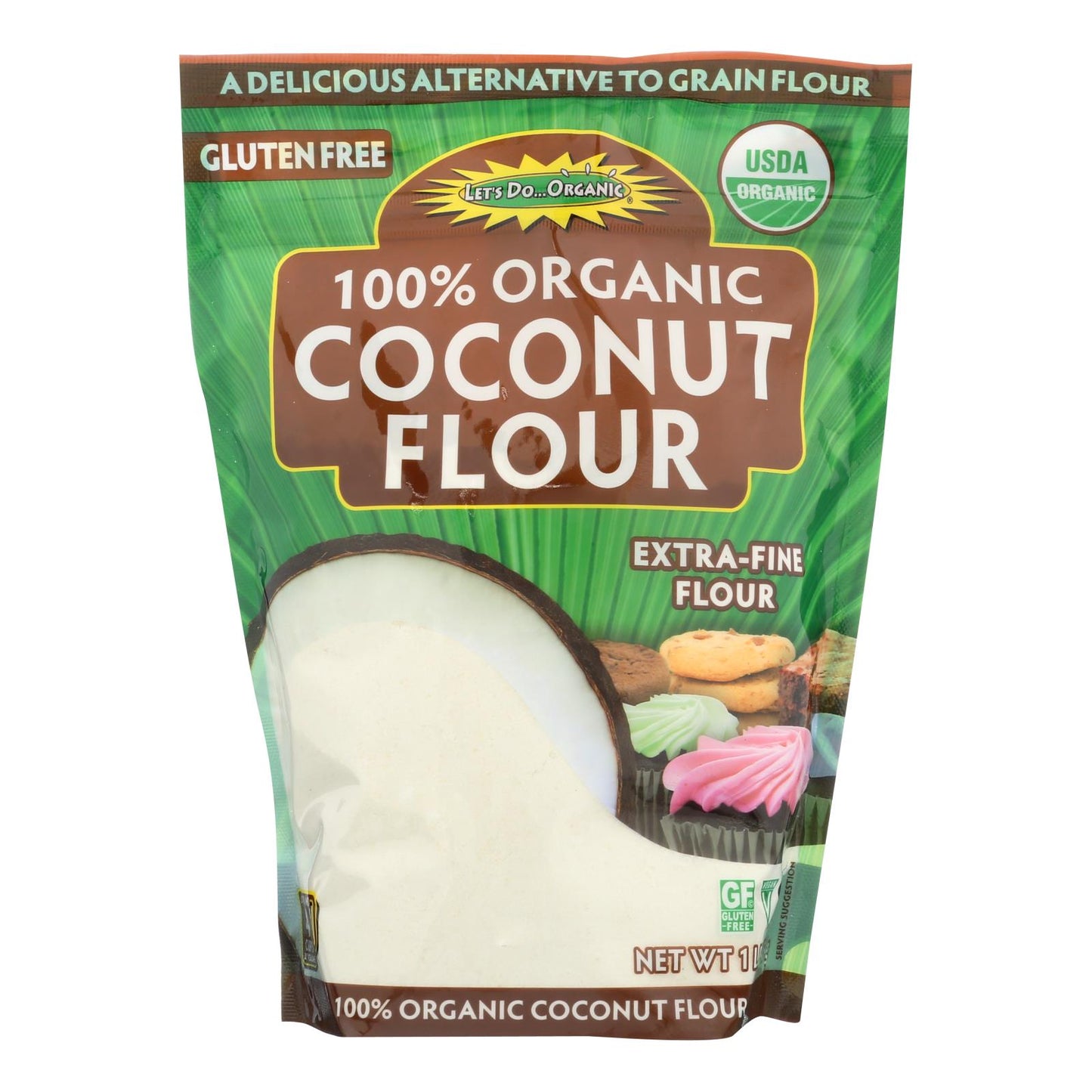 Let's Do Organics Organic Flour - Coconut - Case Of 6 - 16 Oz.