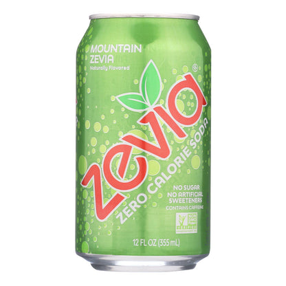 Zevia Soda - Zero Calorie - Mountain Zevia - Can - 6/12 Oz - Case Of 4
