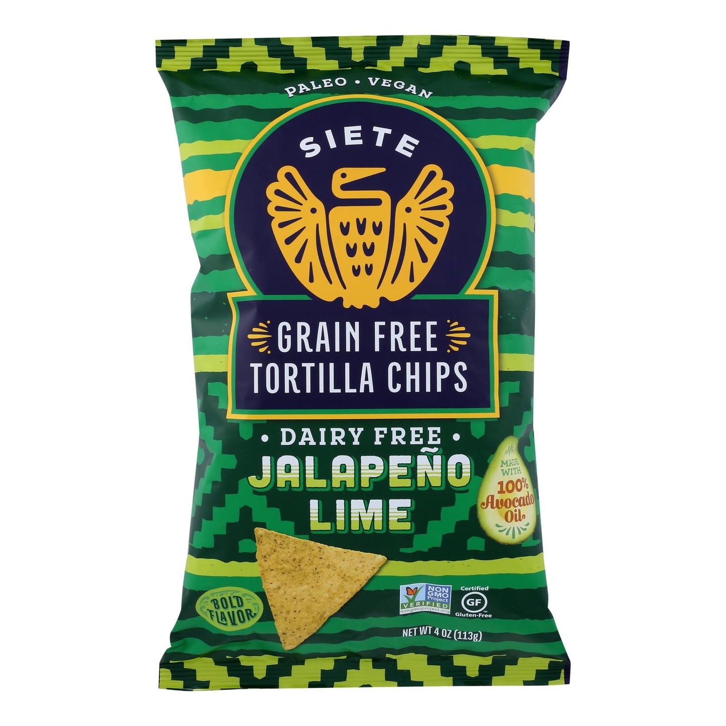 Siete - Tortilla Chip Jalapno Lme - Case Of 6-4 Oz