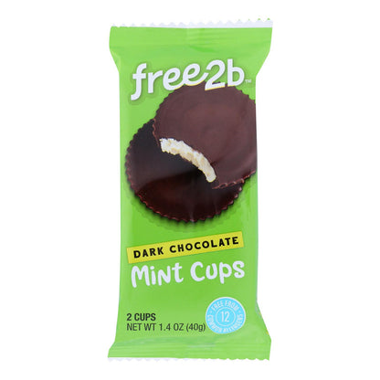 Free 2 B - Mint Cups Dark Chocolate 2-cup - Case Of 12-1.4 Oz