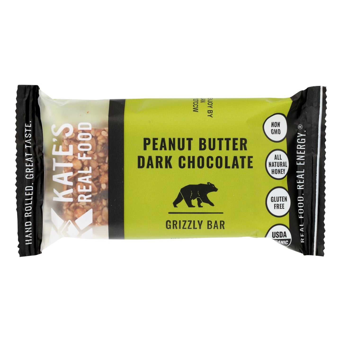 Kate's Real Food - Bar Grzly Peanut Butter Dk Cho - Case Of 12 - 2.2 Oz