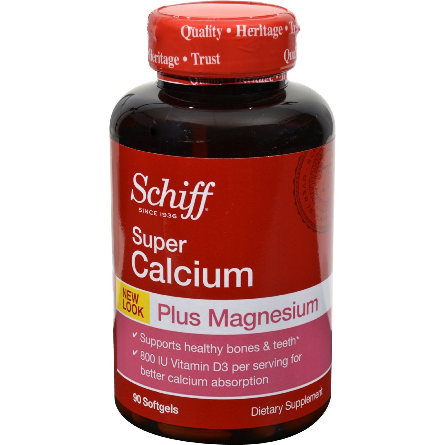 Schiff Super Calcium Magnesium With Vitamin D - 90 Softgels
