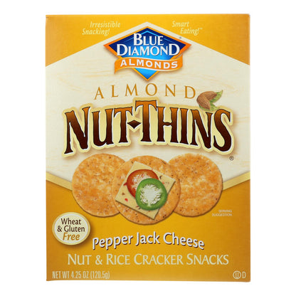 Blue Diamond - Nut Thin Crackers - Pepper Jack - Case Of 12 - 4.25 Oz.