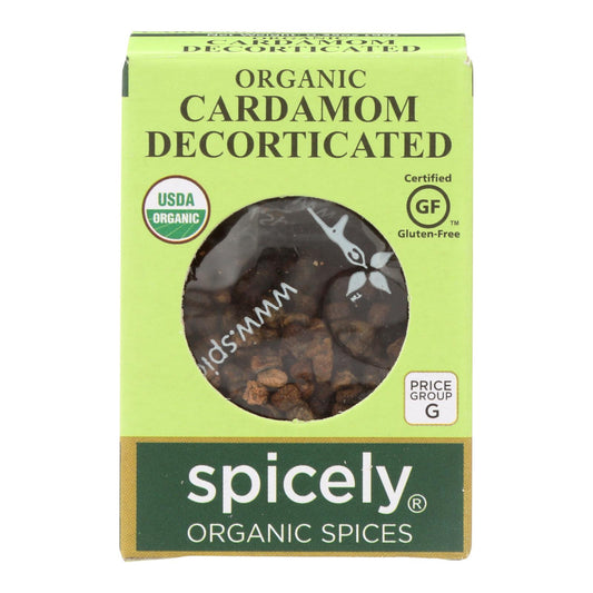 Spicely Organics - Organic Cardamom - Decorticated - Case Of 6 - 0.35 Oz.