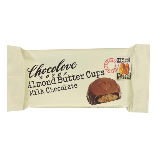 Chocolove Xoxox - Cup - Almond Butter - Milk Chocolate - Case Of 12 - 1.2 Oz