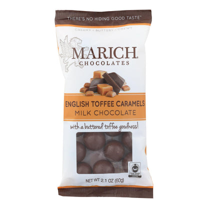 Marich English Toffee Milk Chocolate Caramels  - Case Of 12 - 2.1 Oz