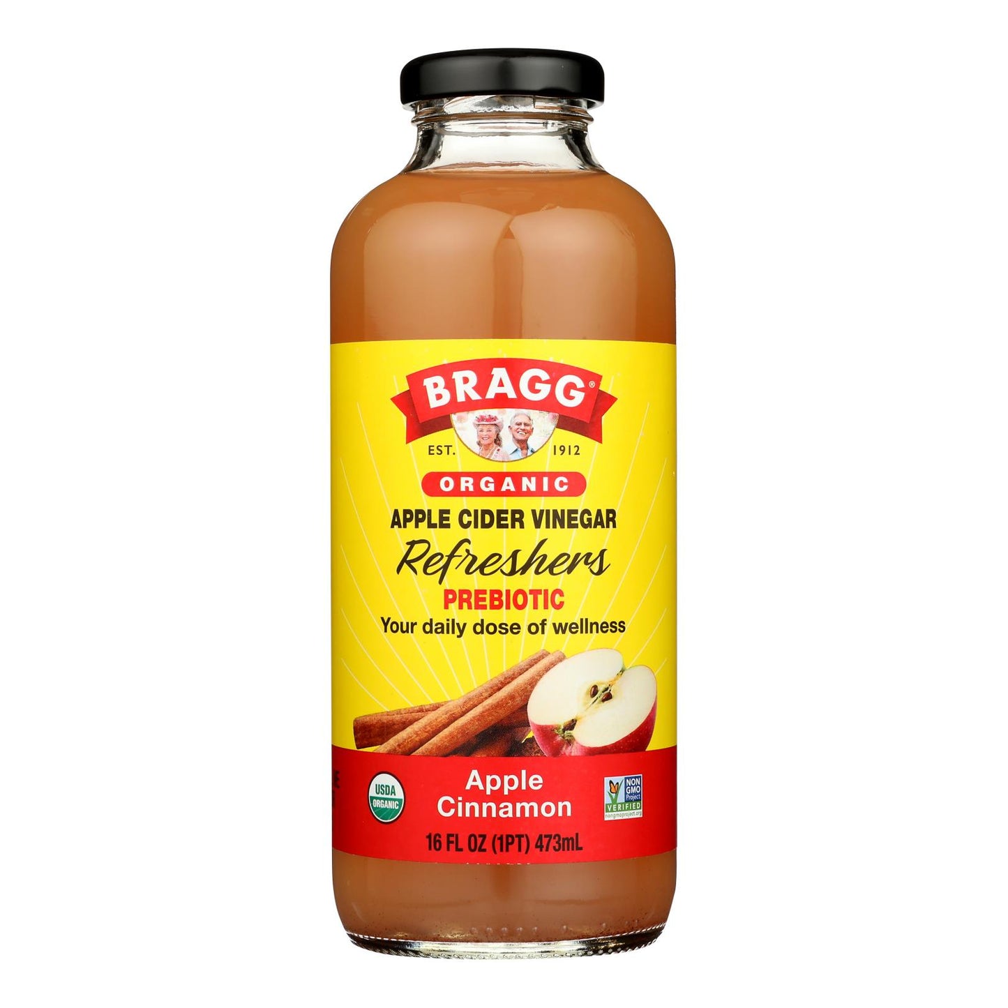 Bragg - Apple Cider Vinegar Apple Cinnamon Refresh - Case Of 12-16 Fz