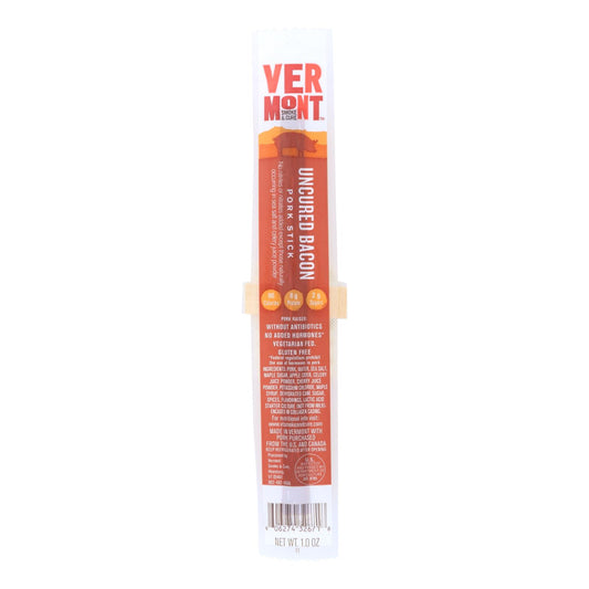 Vermont Smoke And Cure Pork Stick - Uncured Bacon - Case Of 24 - 1 Oz