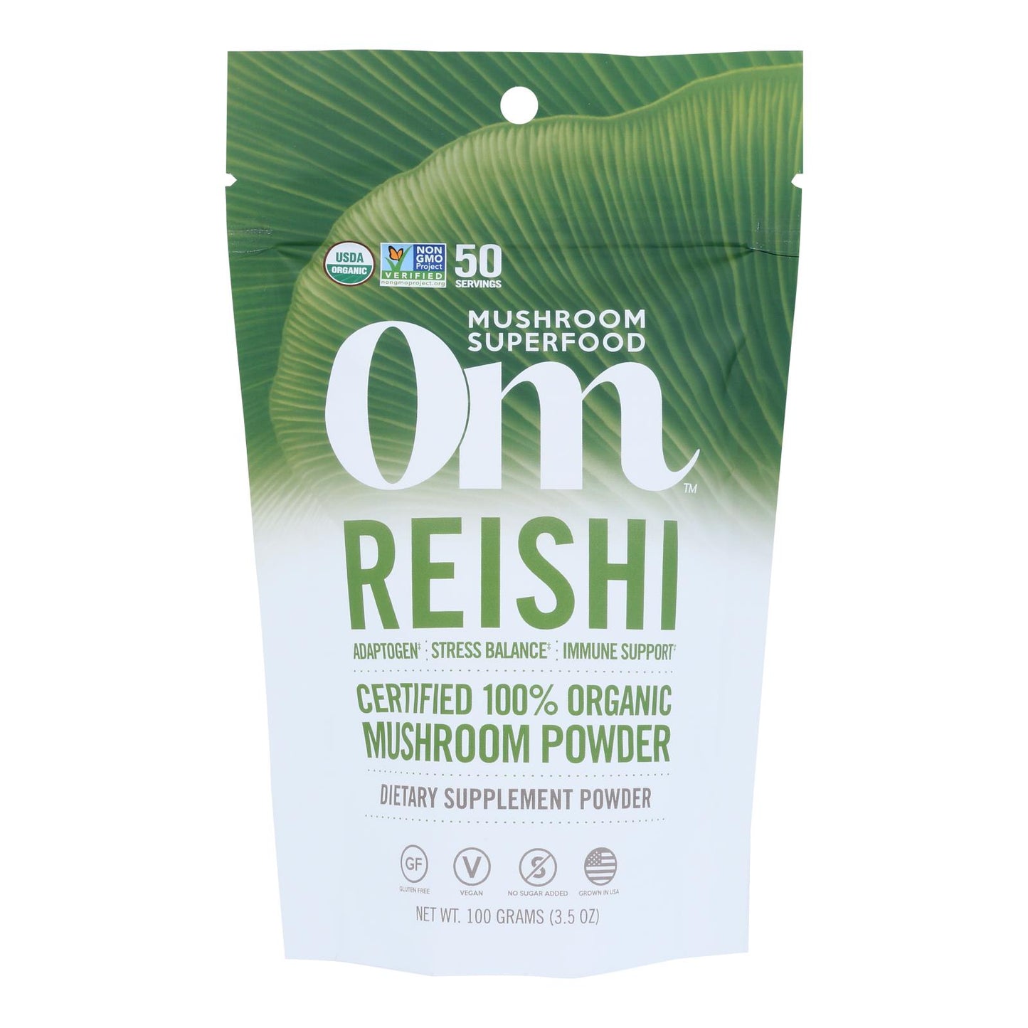Om - Reishi Organic Powder 100grm - 1 Each - 3.5 Oz