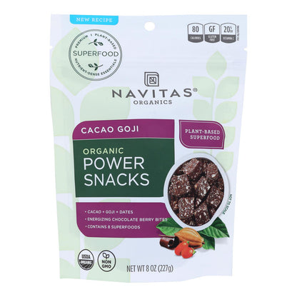 Navitas Naturals Snacks - Organic - Power - Cacao Goji - 8 Oz - Case Of 12