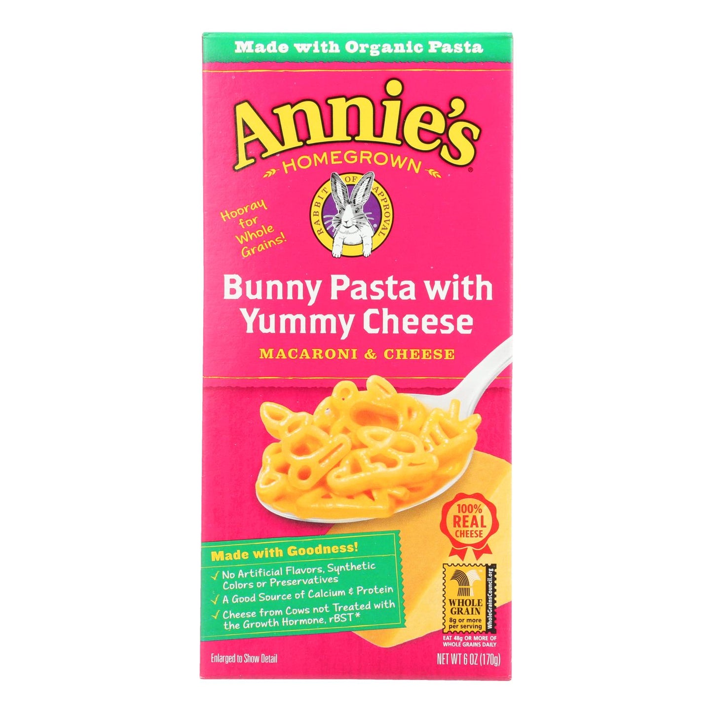 Annies Homegrown Macaroni And Cheese - Organic - Bunny Pasta With Yummy Cheese - 6 Oz - Case Of 12