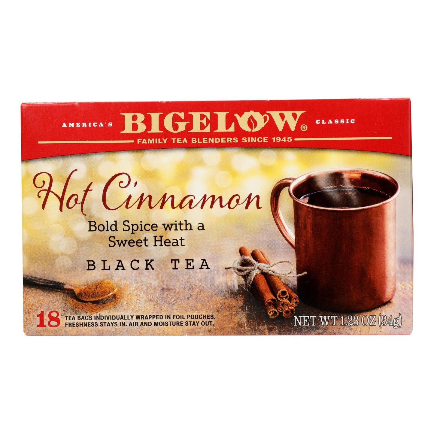 Bigelow Tea - Tea Hot Cinnamon - Case Of 6 - 18 Bag