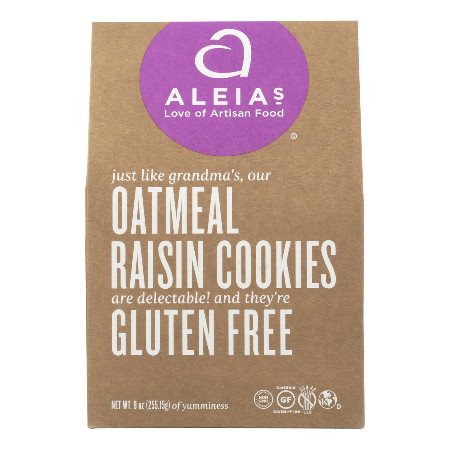 Aleias Oatmeal Raisin Cookies - Case Of 6 - 9 Oz