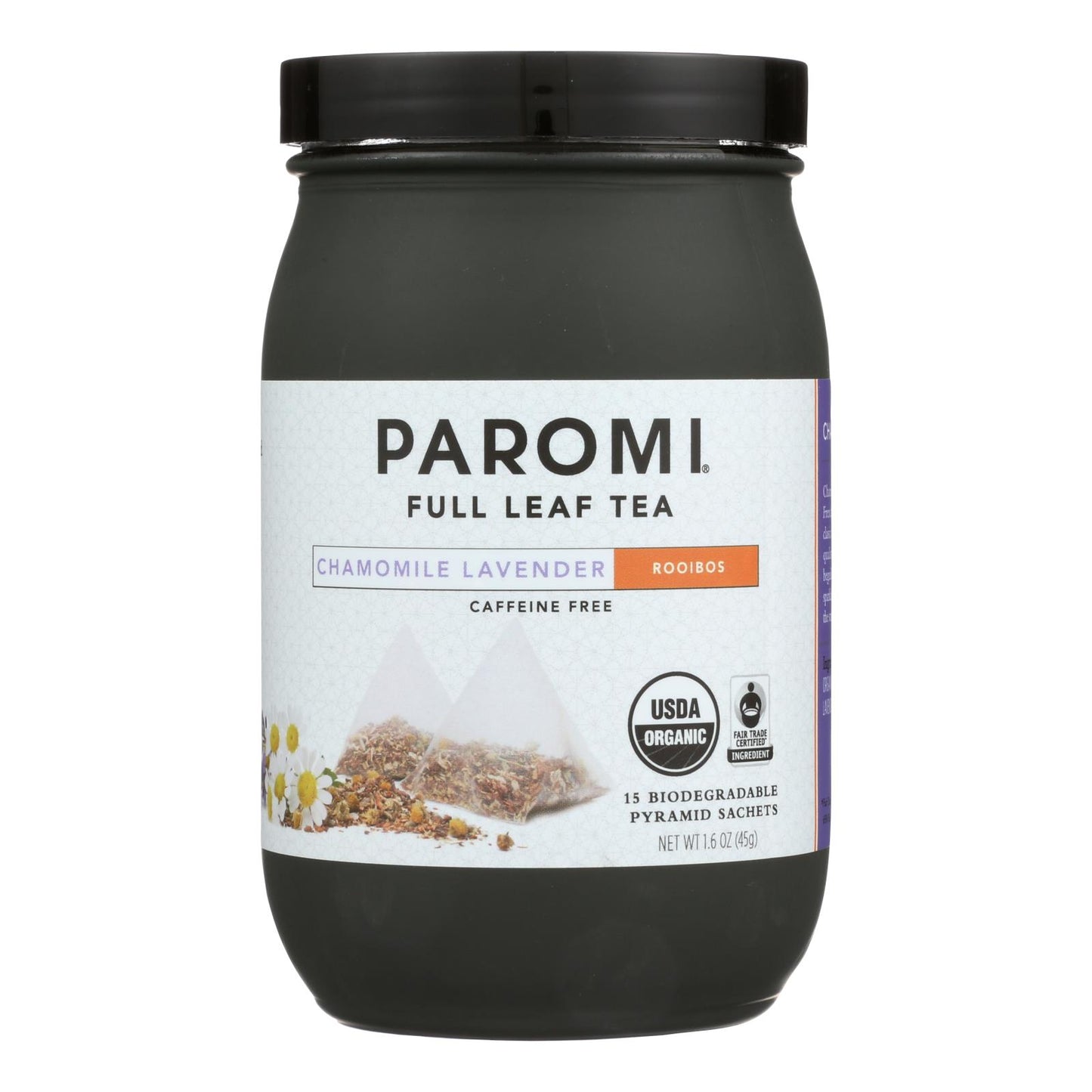 Paromi Tea - Organic - Roobios - Chamomile Lavender - Case Of 6 - 15 Bag