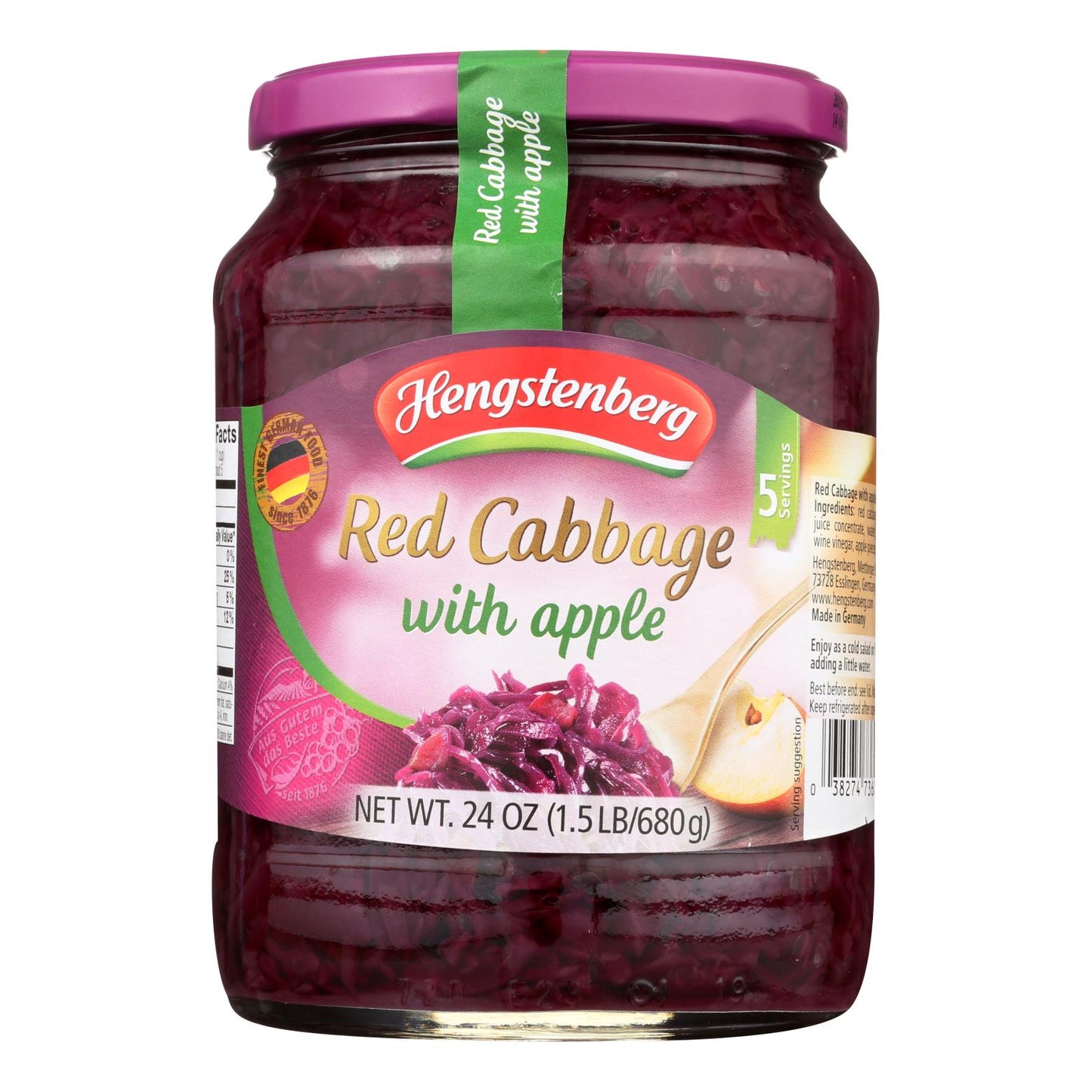 Hengstenberg Red Cabbage With Apple - Case Of 12 - 24.3 Oz.