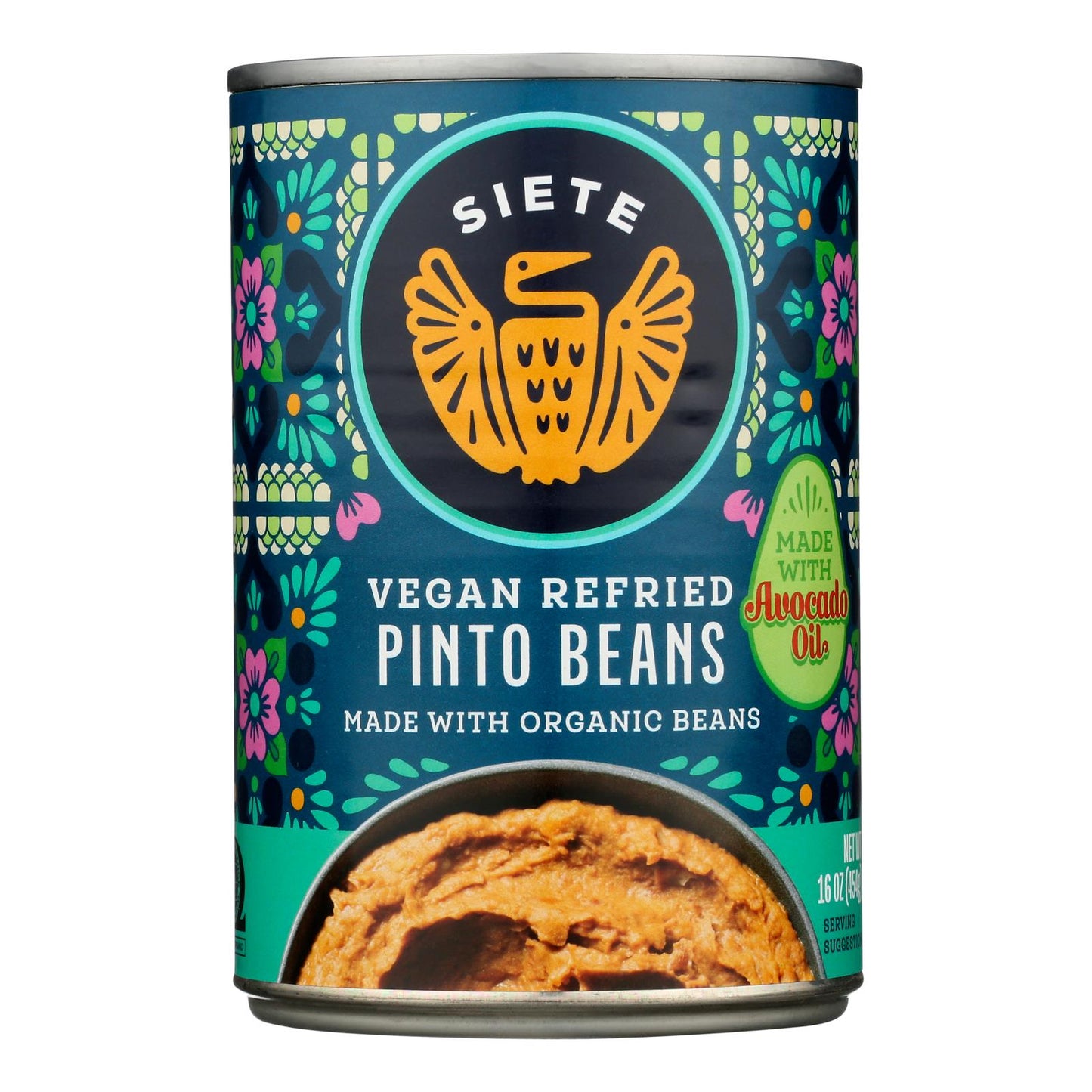 Siete - Beans Pinto Refried - Case Of 12-16 Oz