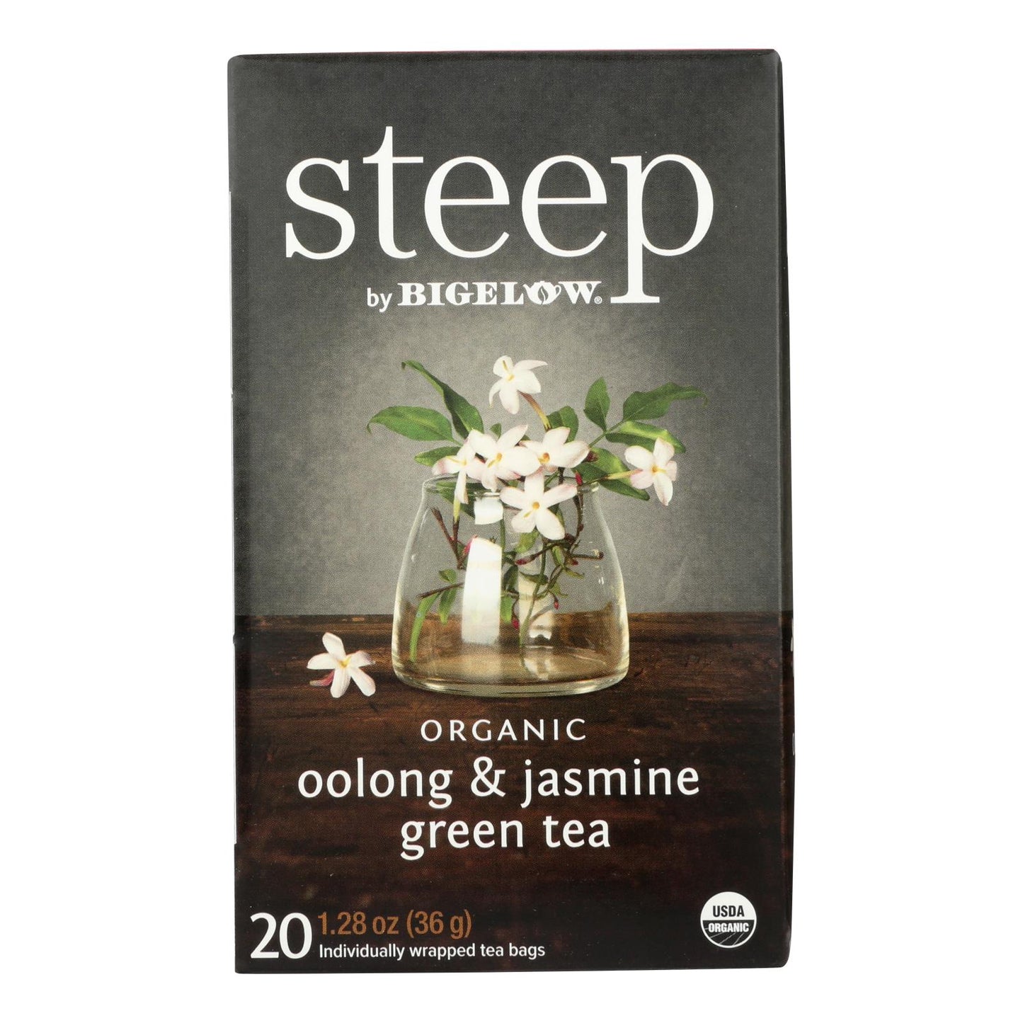 Steep By Bigelow Organic Oolong And Jasmine Green Tea  - Case Of 6 - 20 Bags