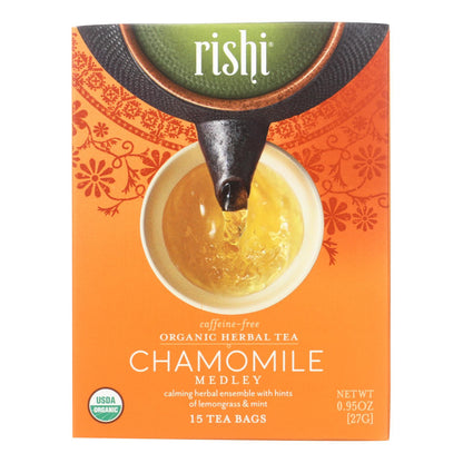 Rishi Herbal Blend - Chamomile Medley - Case Of 6 - 15 Bags