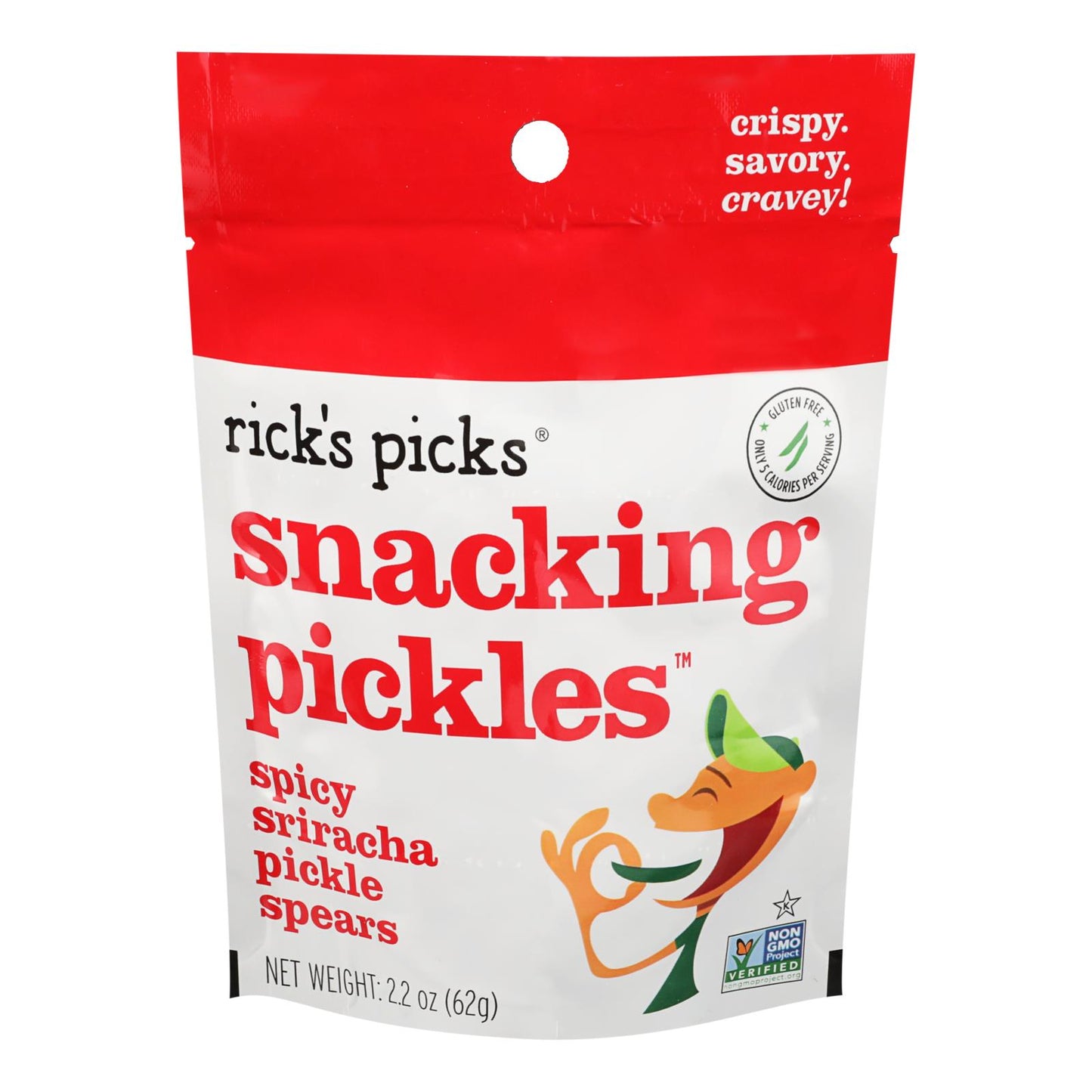 Rick's Picks - Pickle Sprs Spicy Sriracha - Case Of 12 - 2.2 Oz