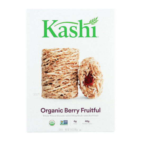 Kashi Whole Wheat Biscuits Cereal - Berry Fruitful - Case Of 12 - 15.6 Oz.