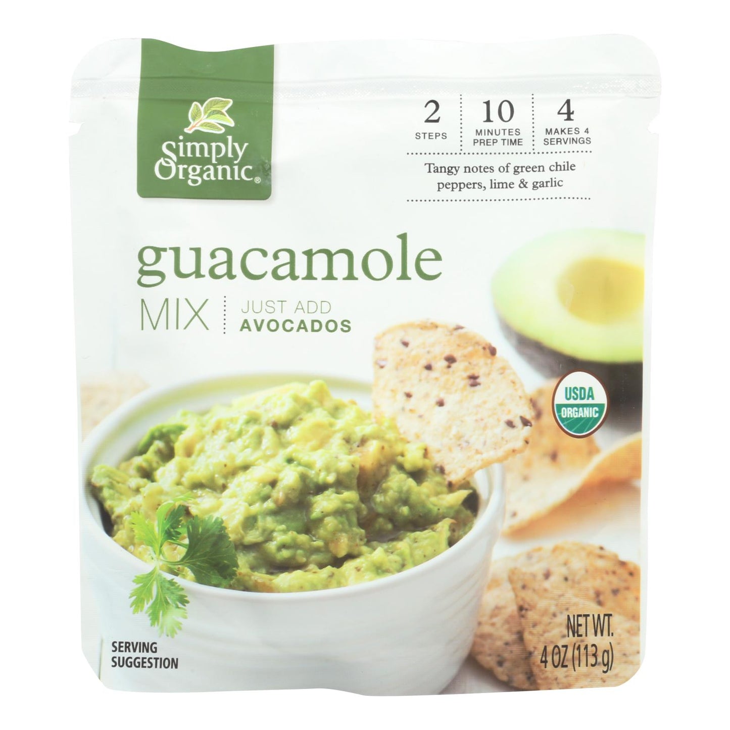 Simply Organic Guacamole Mix - Case Of 6 - 4 Oz
