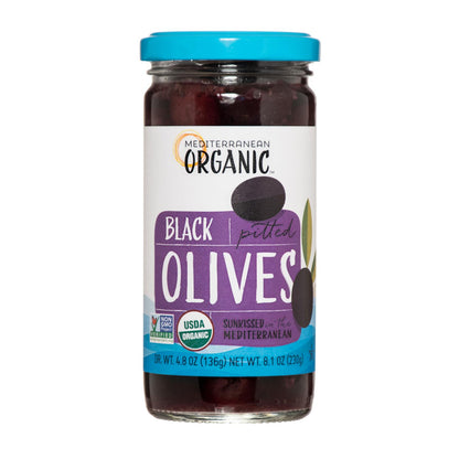 Mediterranean Organic Organic Ripe Pitted Black Olives - Case Of 12 - 8.1 Oz