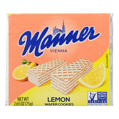 Manner - Wafer Lemon - Case Of 12 - 2.65 Oz
