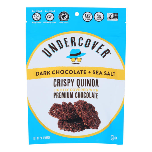 Undercover Quinoa Dark Chocolate + Sea Salt Crispy Quinoa Snack  - Case Of 12 - 2 Oz