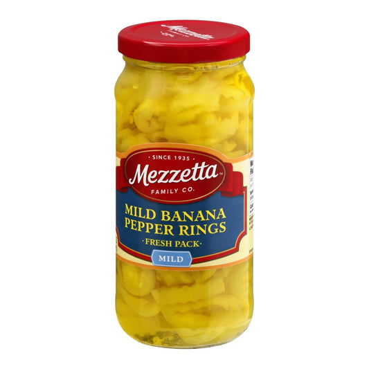 Mezzetta Mild Deli - Sliced Pepper Rings - Case Of 6 - 16 Fl Oz.