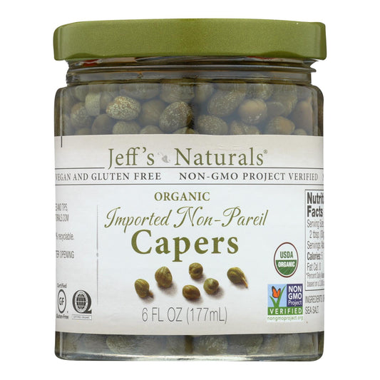 Jeff's Natural Jeff's Natural Imported Non Pareil Capers - Capers - Case Of 6 - 6 Oz.