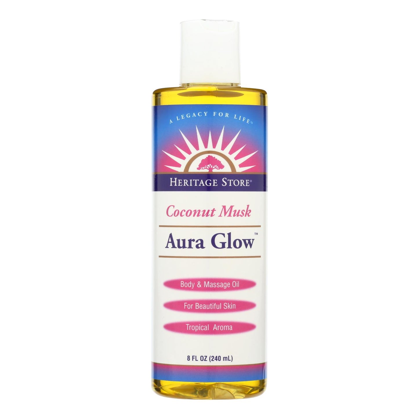 Heritage Products Aura Glow Massage Lotion Coconut - 8 Fl Oz