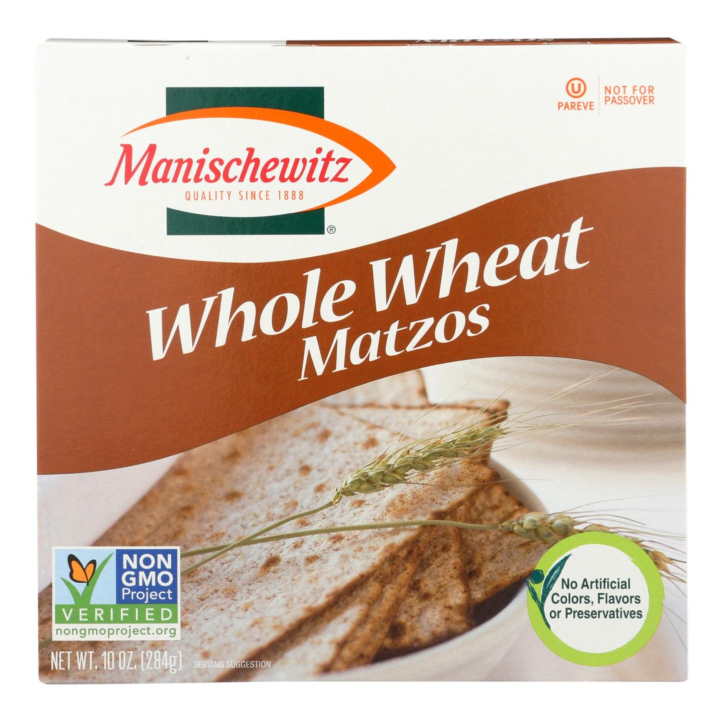 Manischewitz - Whole Wheat Matzo - Case Of 12 - 10 Oz.