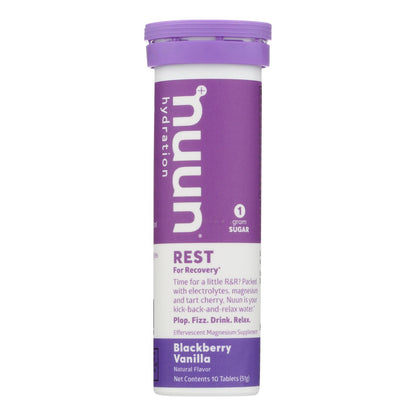 Nuun Hydration - Drink Tab Rest Blkbry Vanilla - Case Of 8 - 10 Tab
