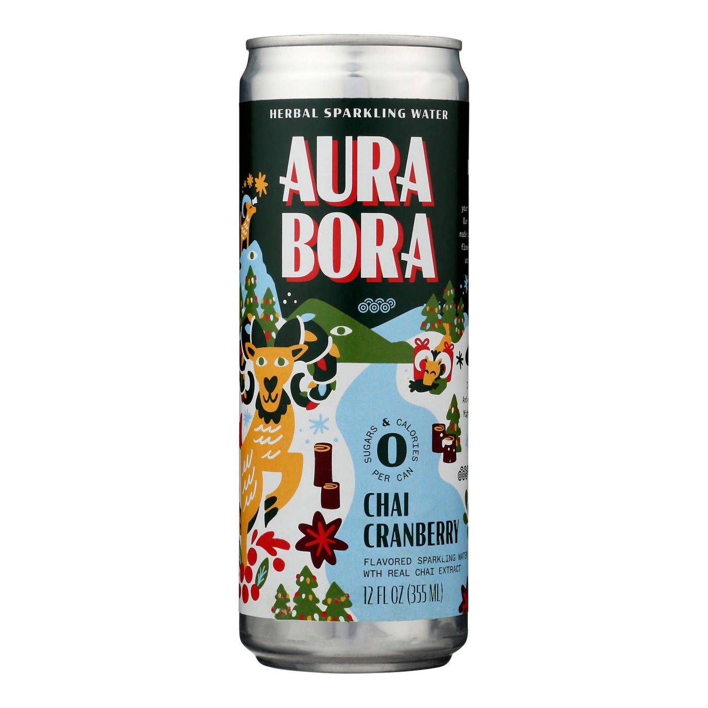 Aura Bora - Spk Water Chai Cranberry - Case Of 12-12 Fz