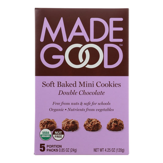 Made Good Soft Baked Mini Cookies - Double Chocolate - Case Of 6 - 4.25 Oz.