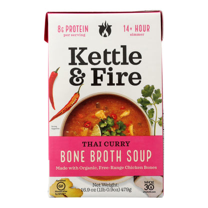 Kettle And Fire Thai Curry Soup With Bone Broth - Case Of 6 - 16.9 Oz