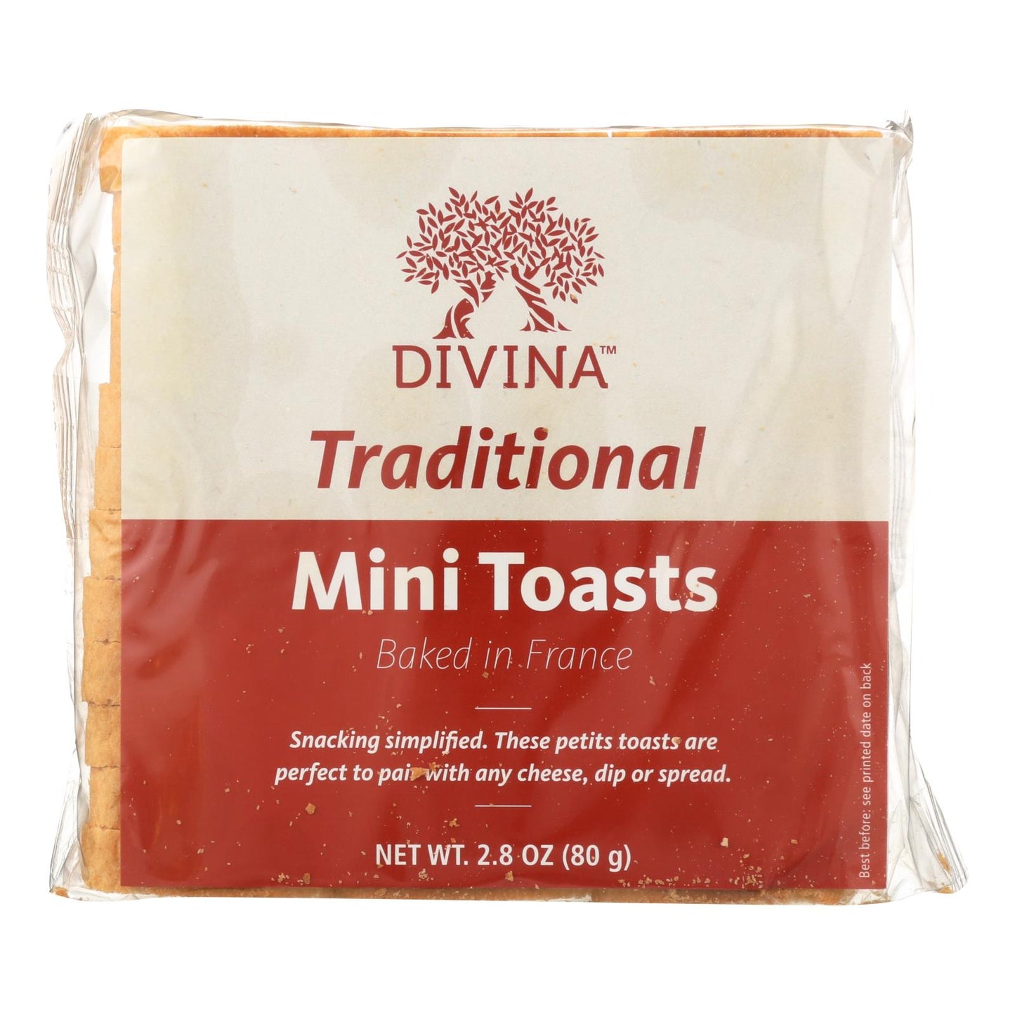 Divina - Traditional Mini Toasts - Case Of 24 - 2.8 Oz.