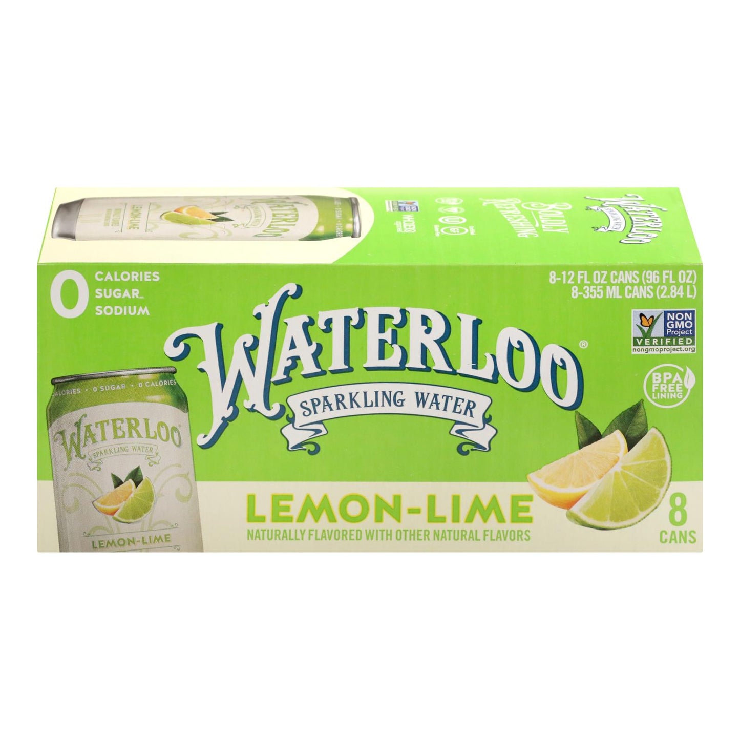 Waterloo - Sparkling Water Lime - Case Of 3 - 8/12 Fz