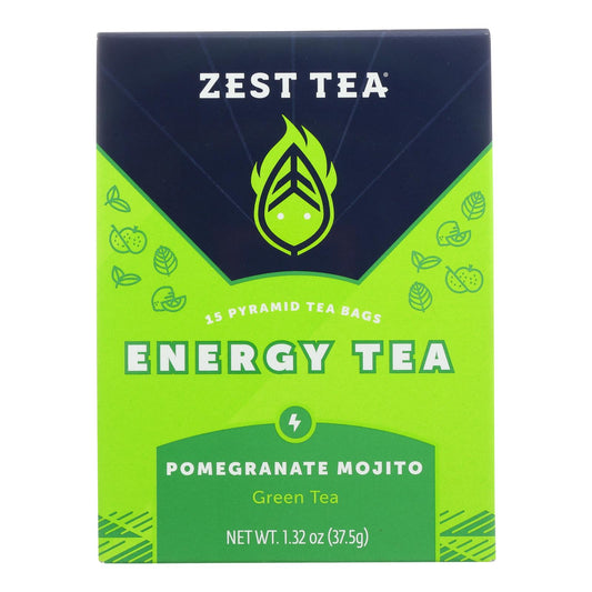 Zest Tea - Green Tea - Pomegranite Mojito - Case Of 6 - 1.32 Oz.