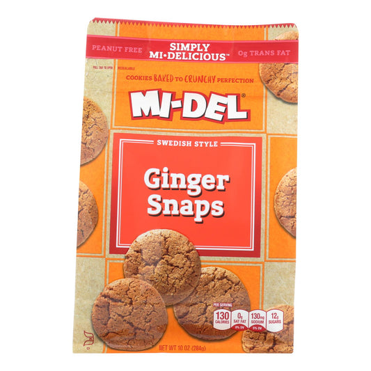 Midel Cookies - Ginger Snaps - Case Of 8 - 10 Oz